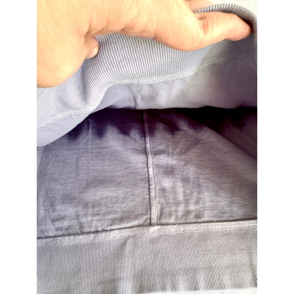 Athleta Dip Dye Sweatshirt Purple Grey Ombre Raglan Pullover Small RN 54023 - Picture 12 of 13